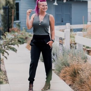 Relaxed Black Joggers